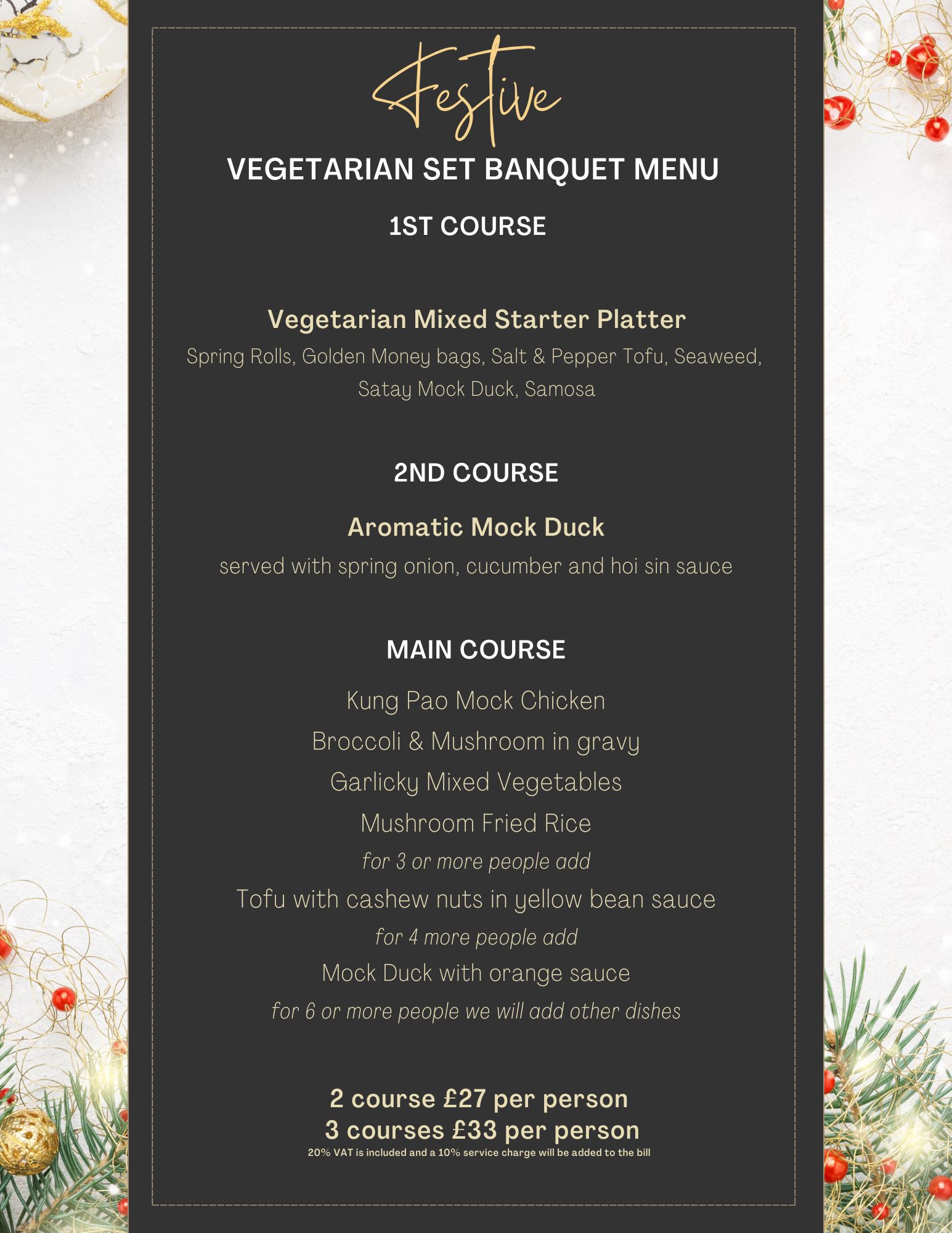 Festive menu 1