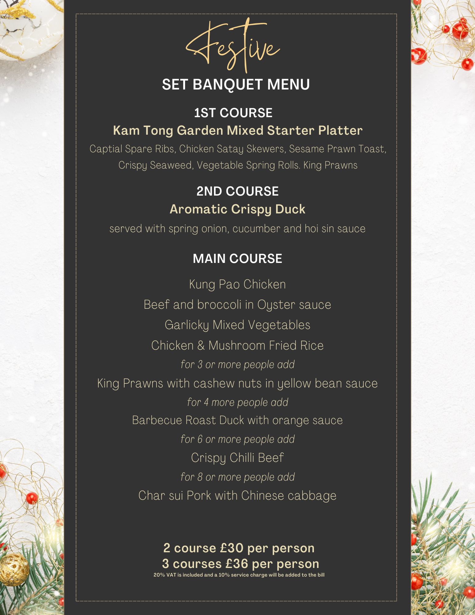 Festive menu 2